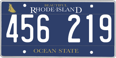 RI license plate 456219
