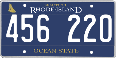 RI license plate 456220