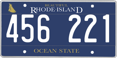 RI license plate 456221