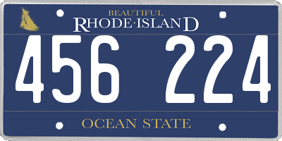 RI license plate 456224
