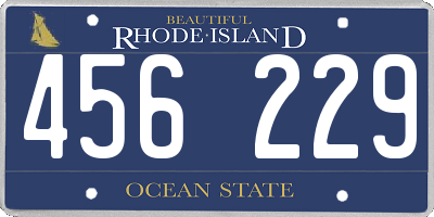 RI license plate 456229