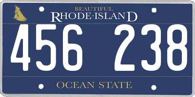 RI license plate 456238