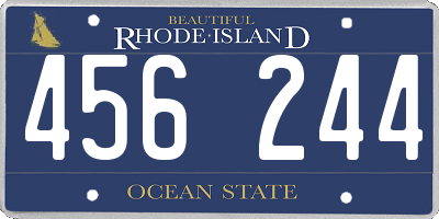 RI license plate 456244