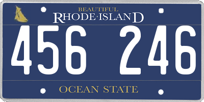 RI license plate 456246