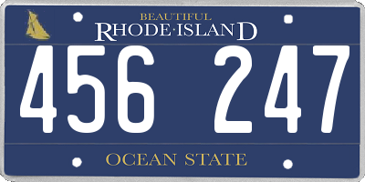 RI license plate 456247