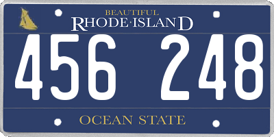 RI license plate 456248
