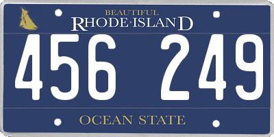 RI license plate 456249