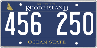 RI license plate 456250