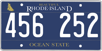 RI license plate 456252