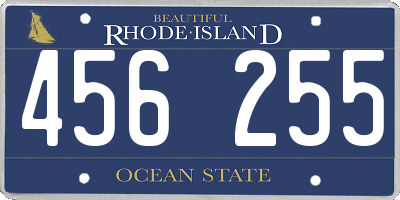 RI license plate 456255