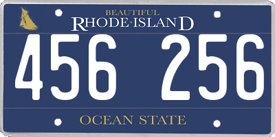 RI license plate 456256