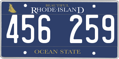 RI license plate 456259