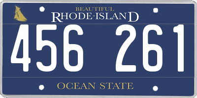 RI license plate 456261