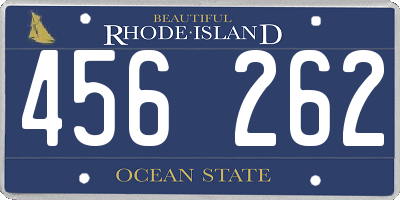 RI license plate 456262
