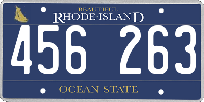 RI license plate 456263