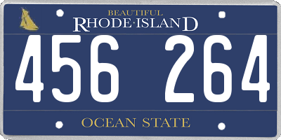 RI license plate 456264
