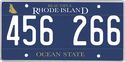 RI license plate 456266