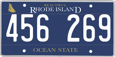 RI license plate 456269