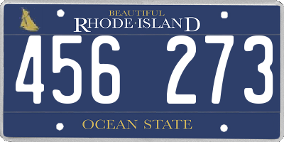 RI license plate 456273