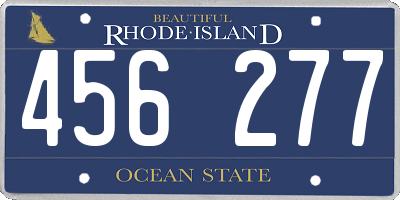 RI license plate 456277