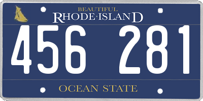 RI license plate 456281