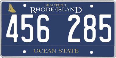 RI license plate 456285