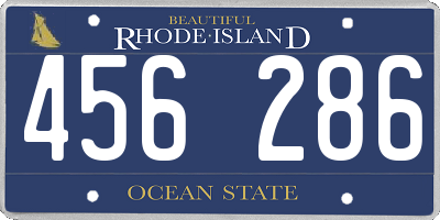 RI license plate 456286