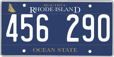 RI license plate 456290