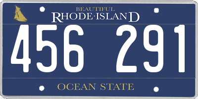 RI license plate 456291