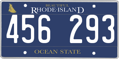 RI license plate 456293