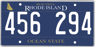 RI license plate 456294