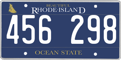 RI license plate 456298