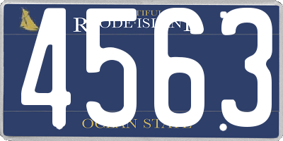 RI license plate 4563