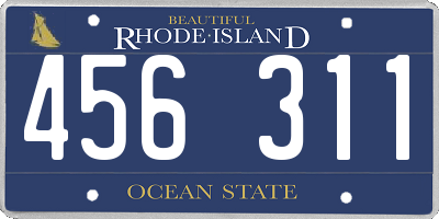 RI license plate 456311