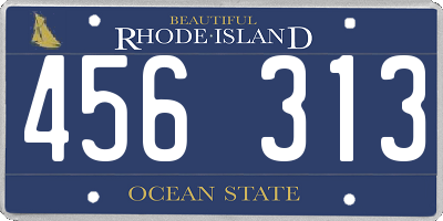 RI license plate 456313