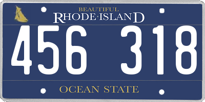 RI license plate 456318