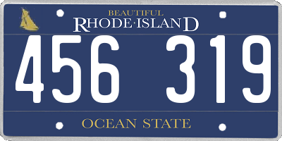 RI license plate 456319