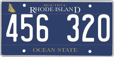RI license plate 456320