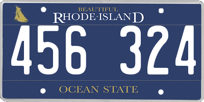 RI license plate 456324