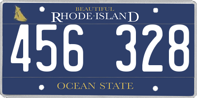 RI license plate 456328