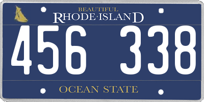 RI license plate 456338