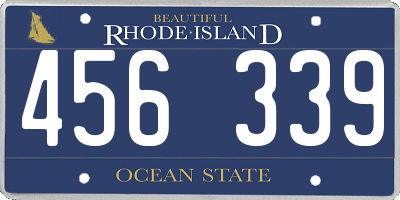 RI license plate 456339