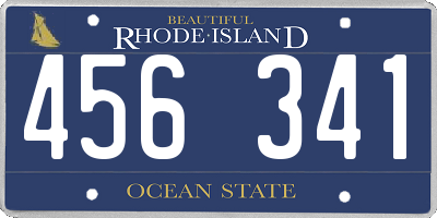 RI license plate 456341