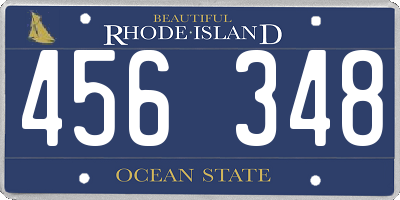 RI license plate 456348