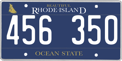 RI license plate 456350