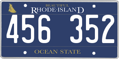 RI license plate 456352
