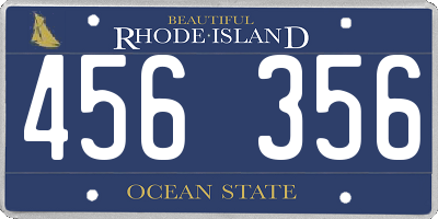 RI license plate 456356