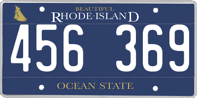 RI license plate 456369