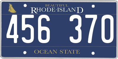 RI license plate 456370