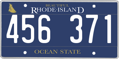 RI license plate 456371